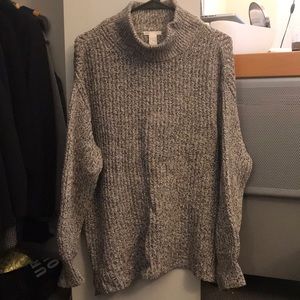 oversized mock neck sweater